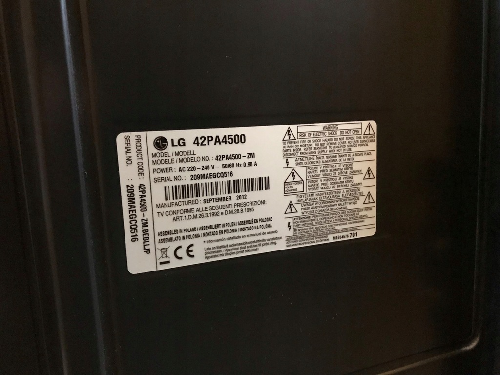 Plazma LG 42''