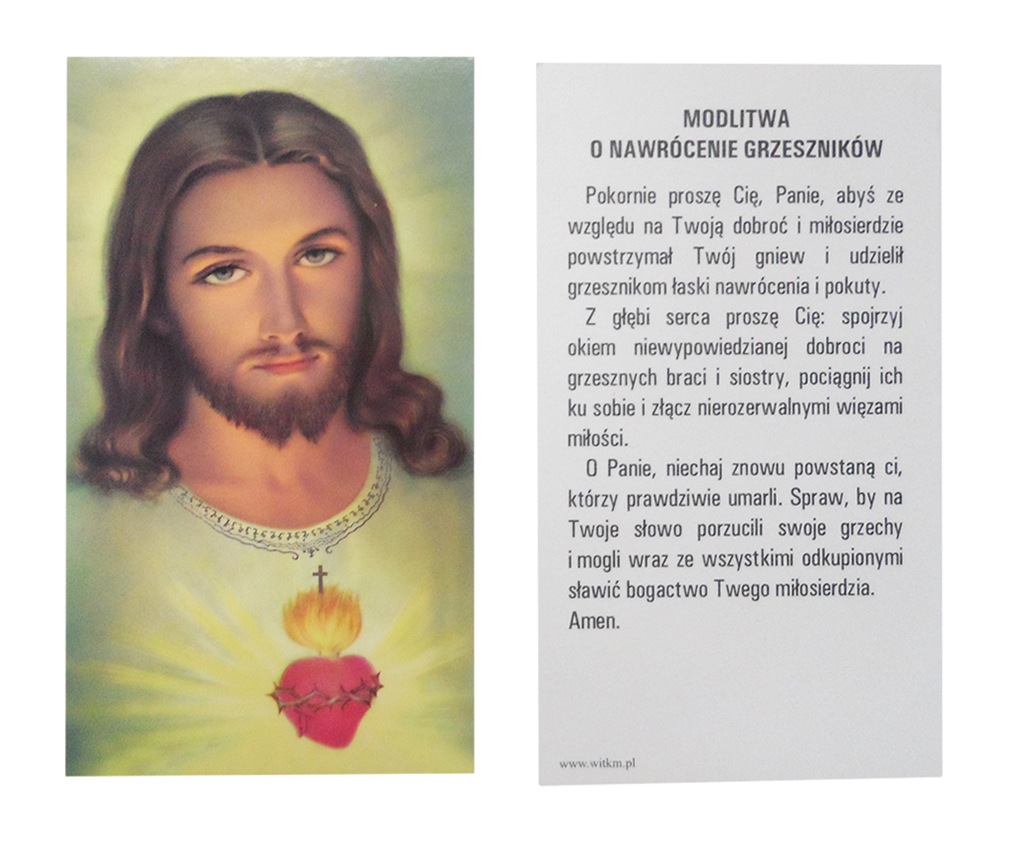 Modlitwa o nawrócenie grzeszników 6x12 - 55641