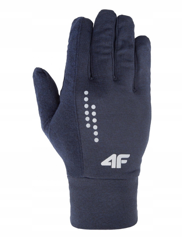 4F rękawiczki ciemny denim melanż XL