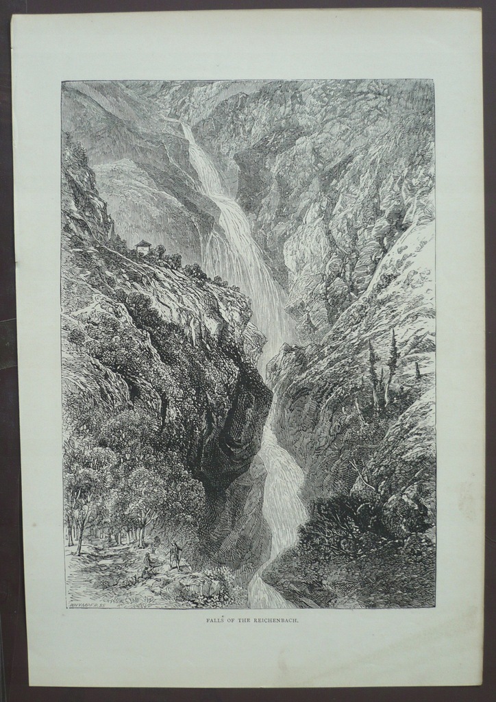 Alpy wodospad Reichenbach, oryg. 1872