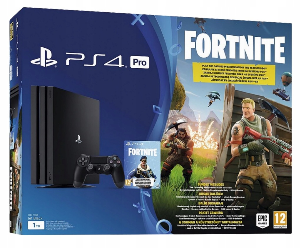 PLAYSTATION 4 KONSOLA SONY PS4 FAT 1TB + PAD + OKABLOWANIE