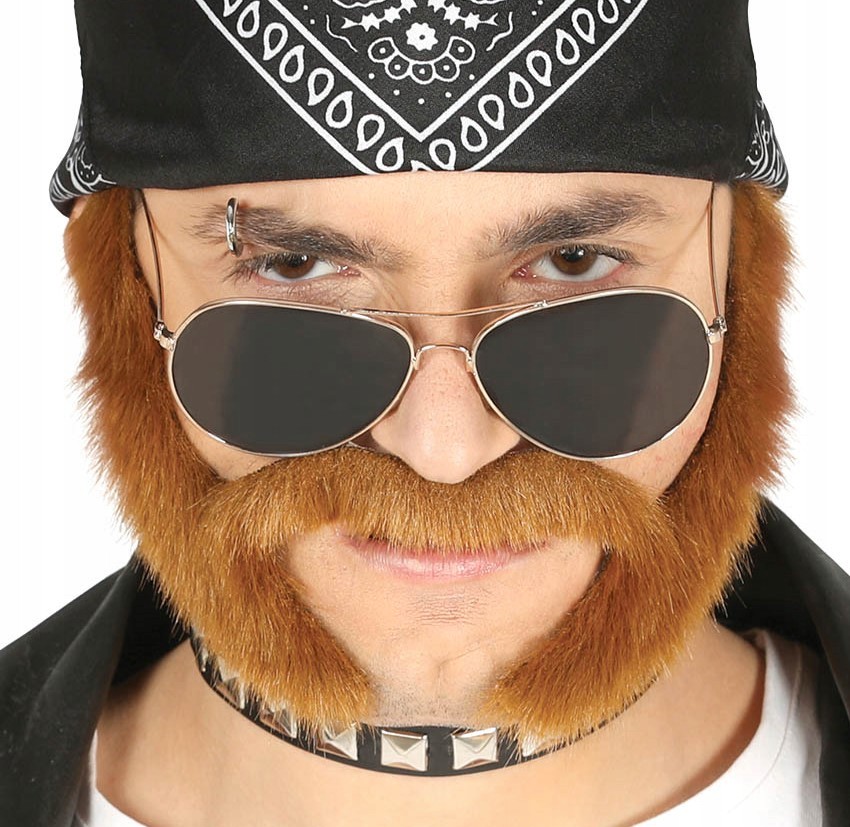 BOKOBRODY Z WĄSEM BRĄZOWE ŚMIESZNE WĄSY BRODA