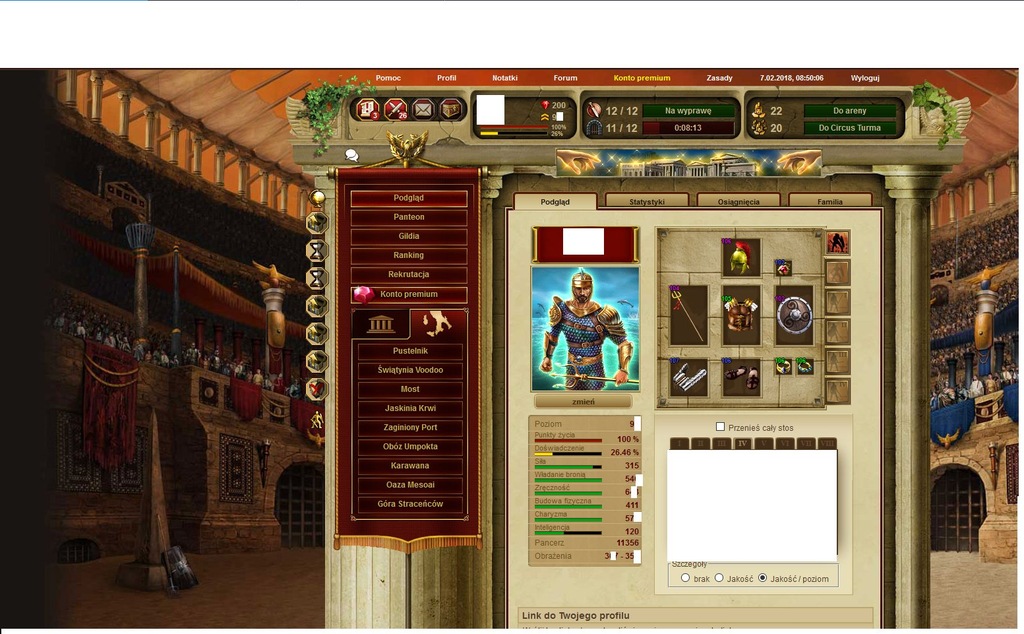 Gladiatus serwer 13. Mega konto!