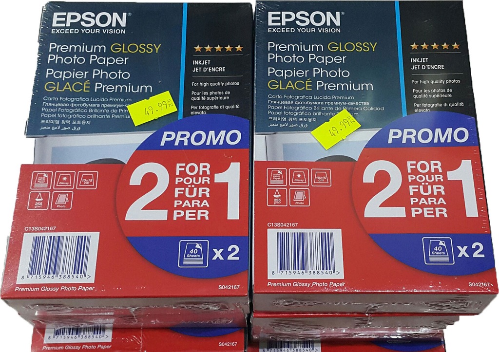 EPSON Premium Glossy 255g 80s 10x15 Papier foto