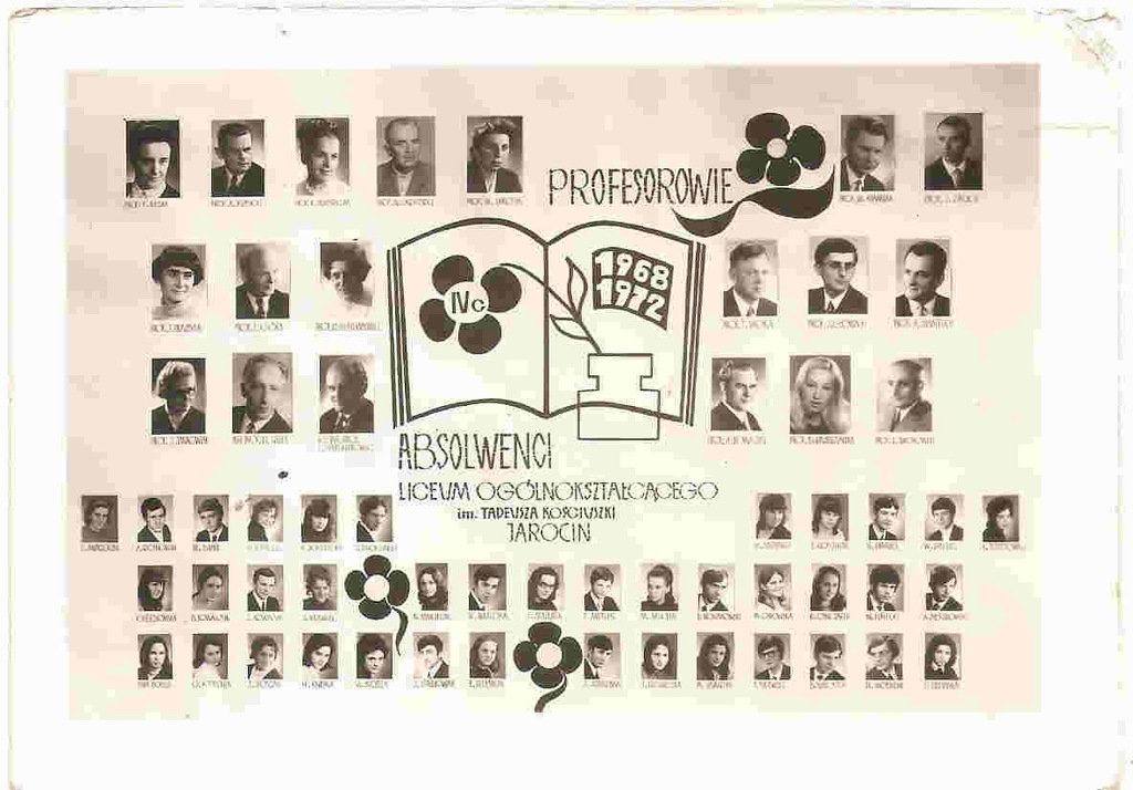 JAROCIN --- ABSOLWENCI LICEUM --- 1972