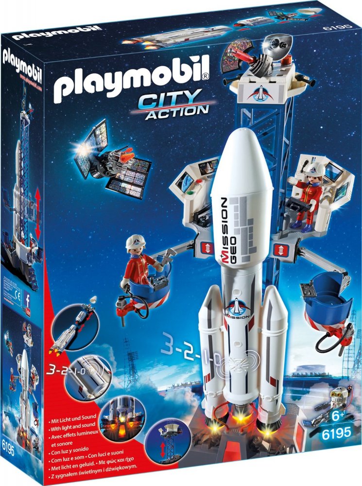 KLOCKI PLAYMOBIL Rakieta ze Stacją Kosmiczną 6195