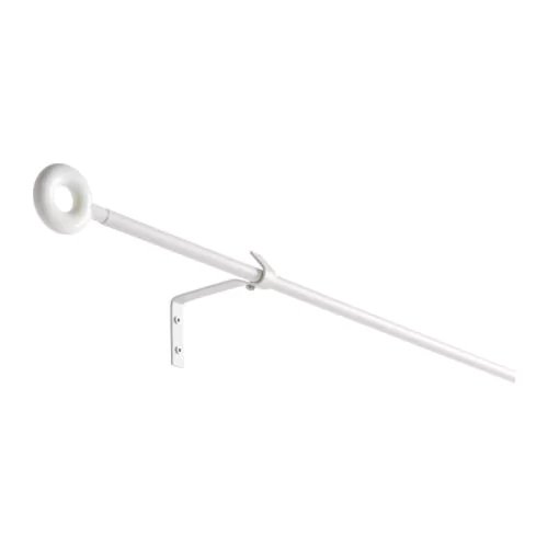 150 CM KARNISZ BIAŁY POJEDYNCZY METALOWY IKEA FV