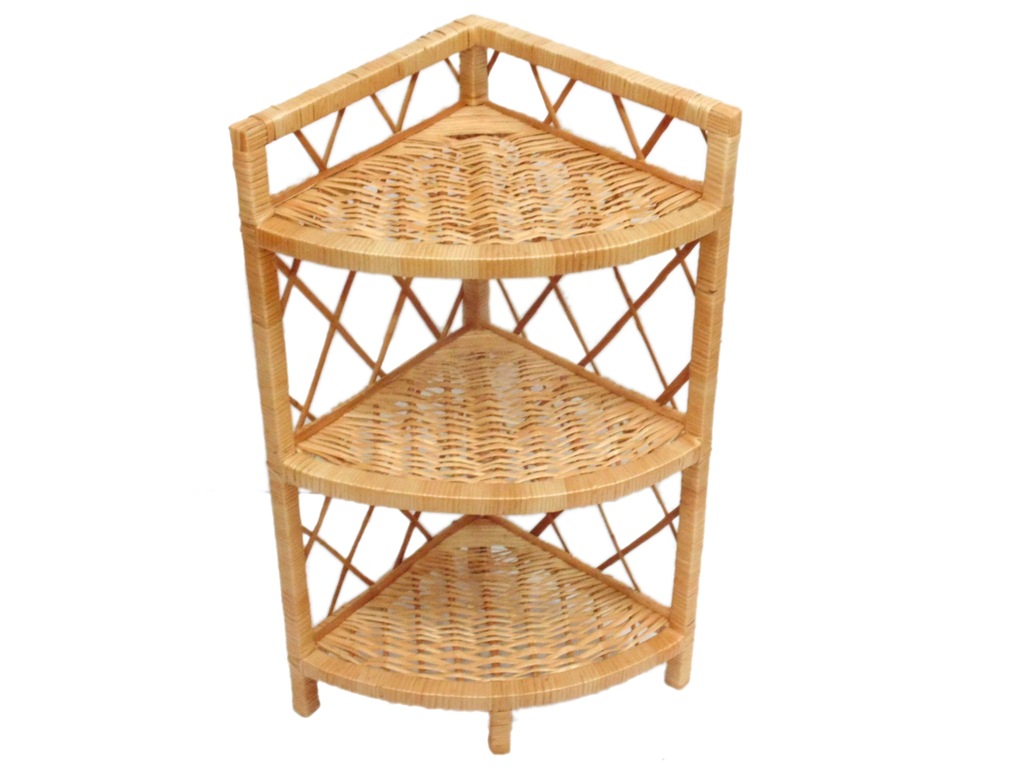 SZAFKA Z WIKLINY - NAROŻNA ETAŻERKA, PÓŁKA, 73 cm