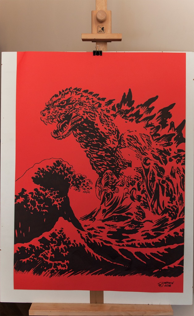 Odręczna grafika - Godzilla