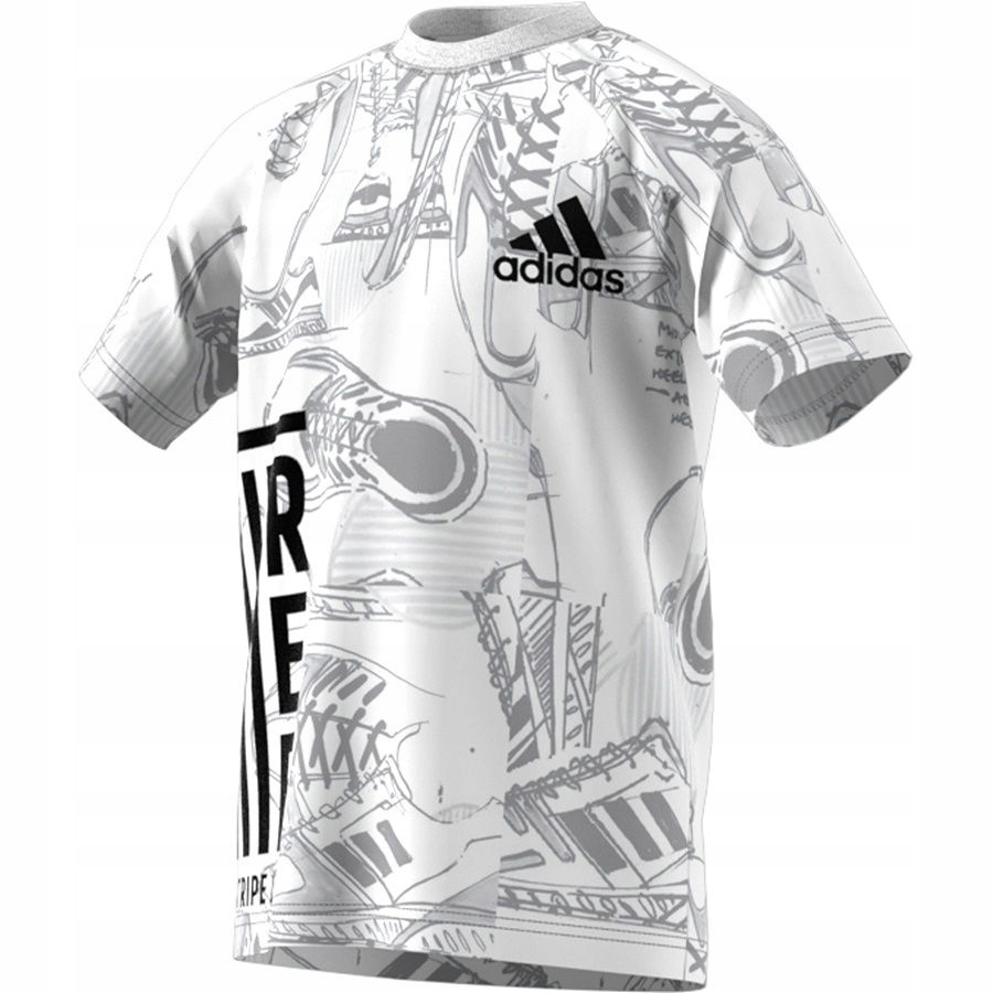 Koszulka adidas YB ID Print Tee DJ1441 152 cm biał