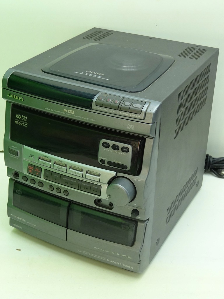 NSX-V720 mini wieża Aiwa CD deck i CD uszkodzone