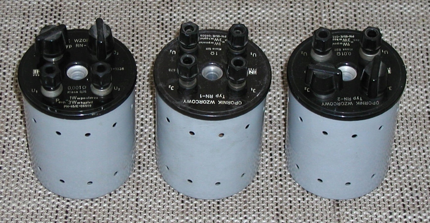 Oporniki wzorcowe 1mOhm, 10mOhm, 1Ohm INCO