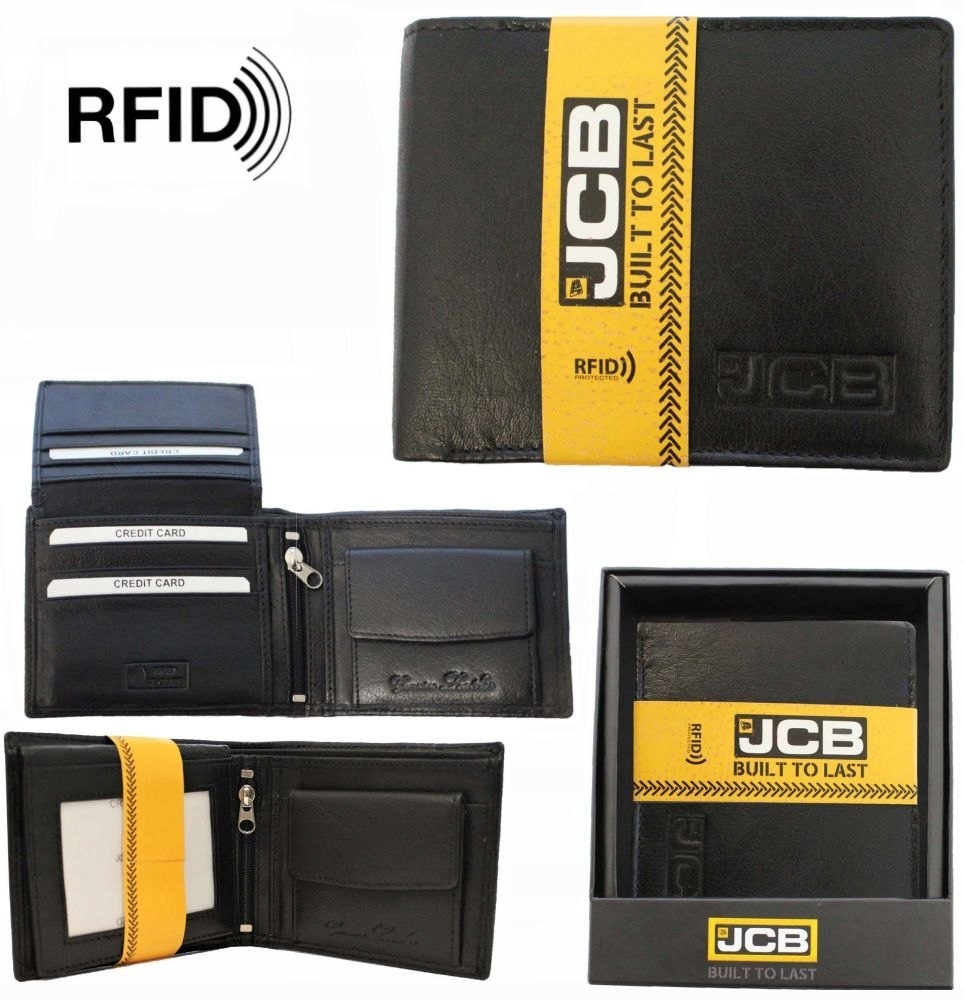 Elegancki portfel męski skórzany RFID JCB51