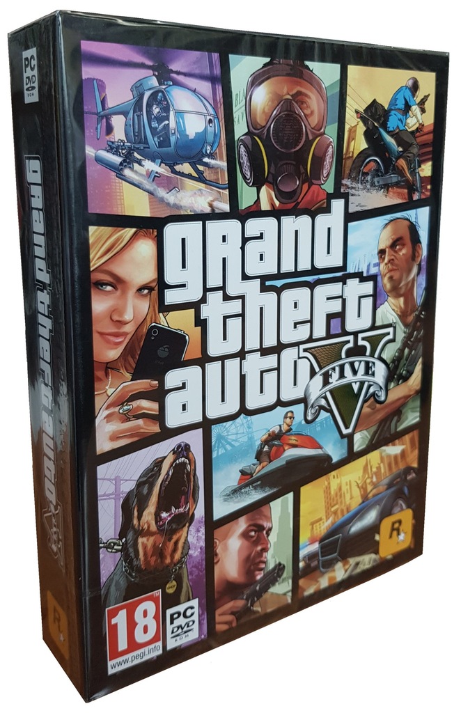 GTA 5 GRAND THEFT AUTO V NOWA PUDEŁKO PŁYTA PC PL