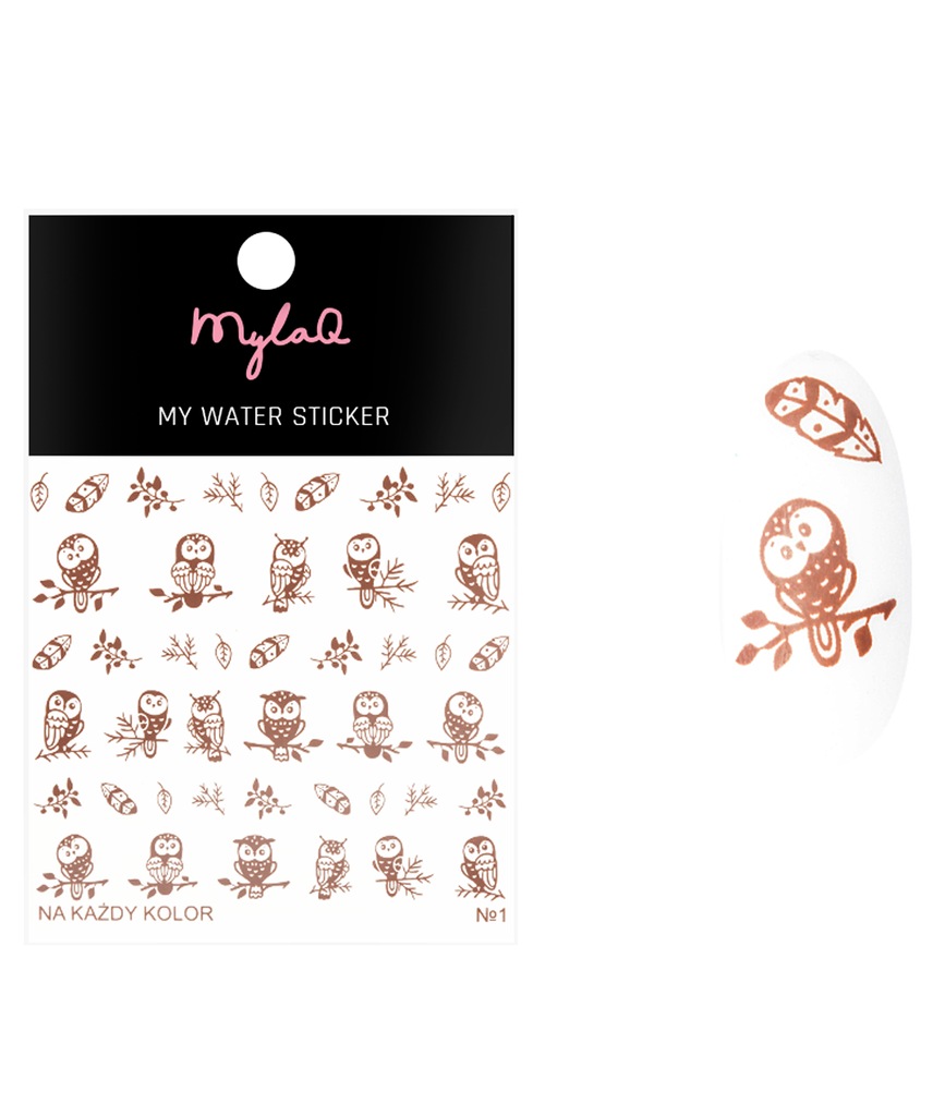 MylaQ My Water Stickers naklejki wodne Manicure