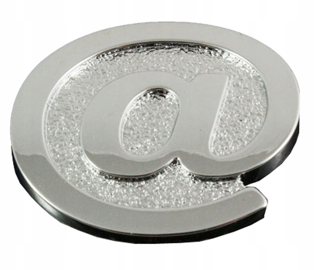 NAKLEJKA EMBLEMAT CHROM 3D ZNAK E-MAIL MAŁPA @