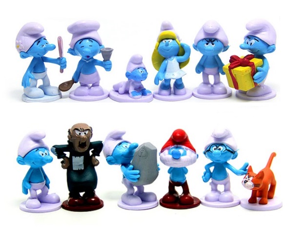 ZESTAW SMERFY FIGURKI SMERFETKA SMERF 12 sztuk HIT
