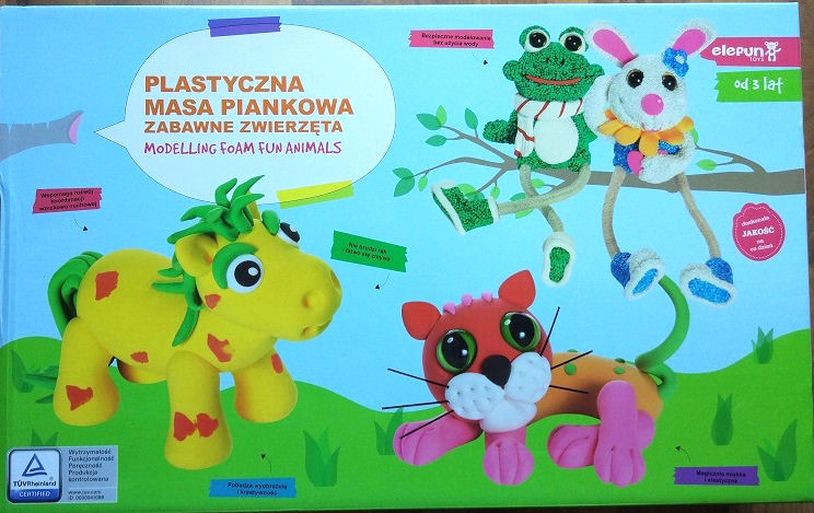 MASA PIANKOWA ZABAWNE ZWIERZĘTA ELEFUN piankolina