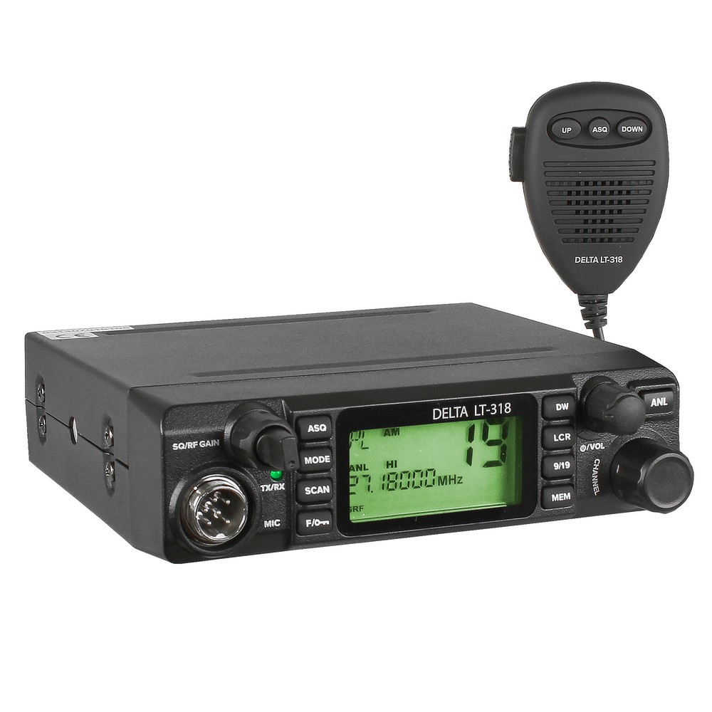 RADIO CB DELTA LT-318 ASQ RF-GAIN ANL AM/FM + WTYK