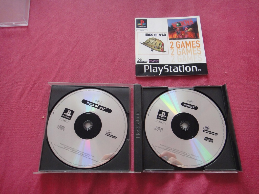Sony Playstation Hogs of war + Worms 2 GAMES 3xA