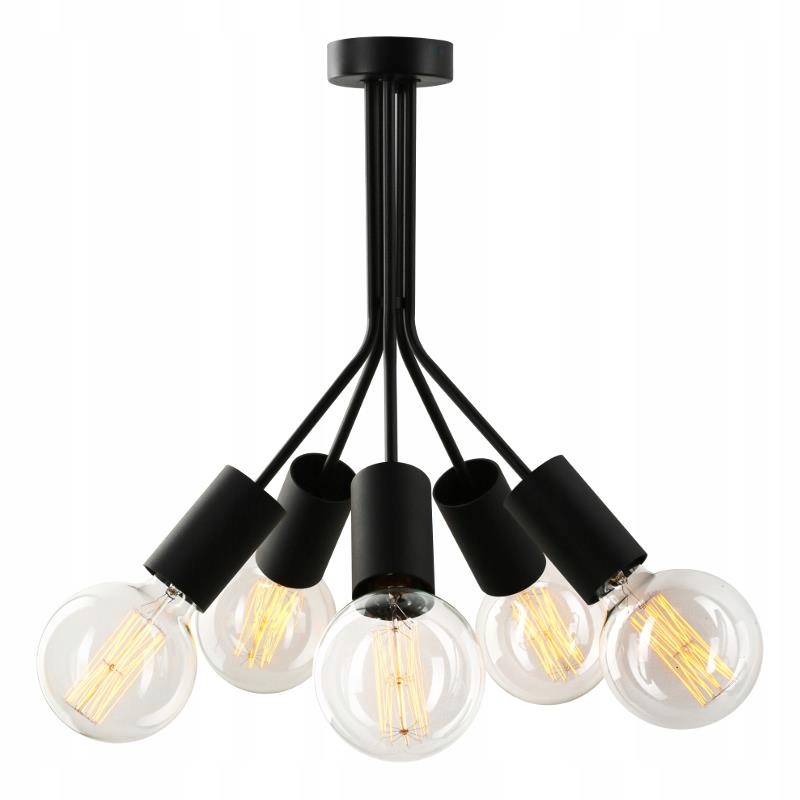 Lampa sufitowa Jaro 5 czarna OD PRODUCENTA LAMPEX