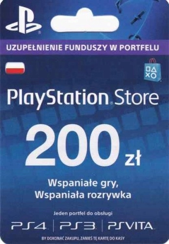 Karta PlayStation Network PSN 200zł dla PS3 i PS4
