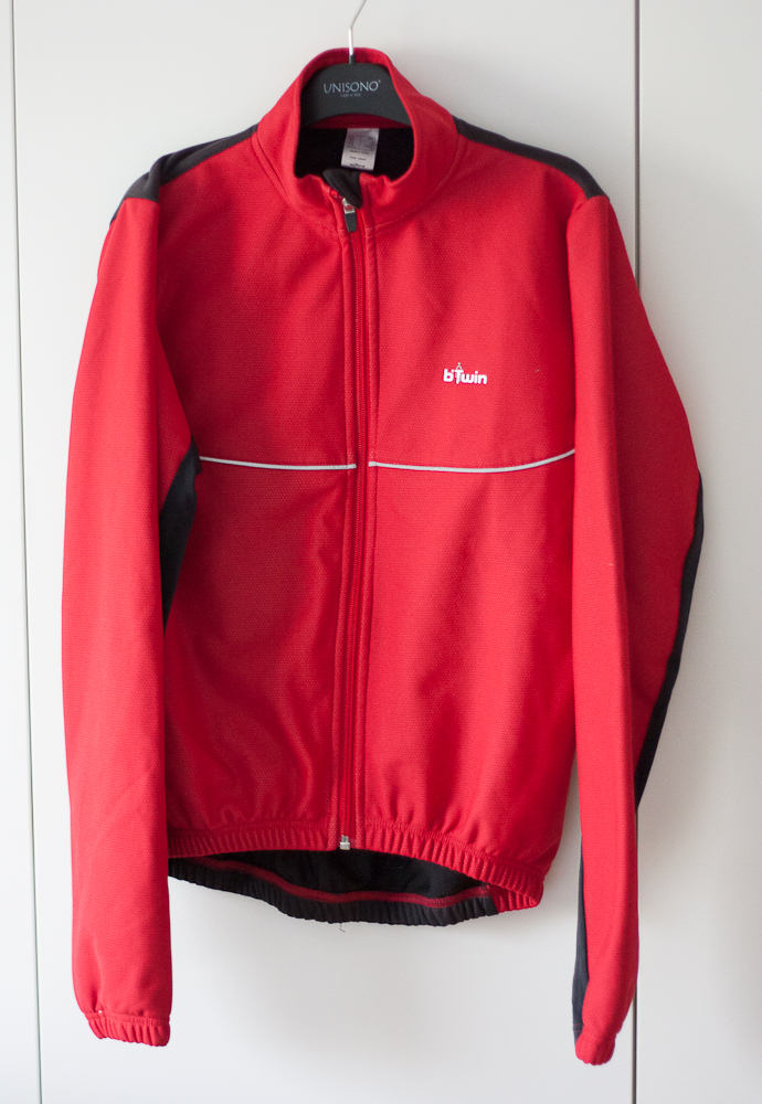 Bluza decathlon bTWIN S czerwona na rower
