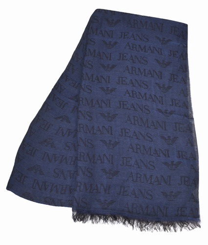 ARMANI JEANS włoski luksusowy szalik szal BLUE