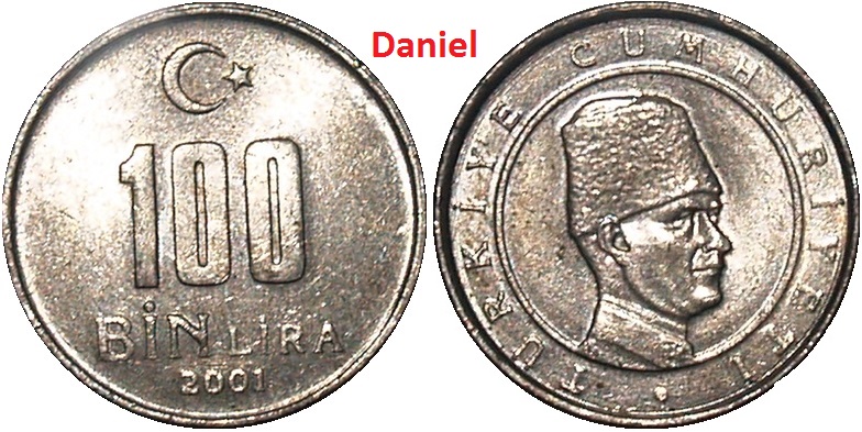 100000 lira z 2001 roku z Turcji