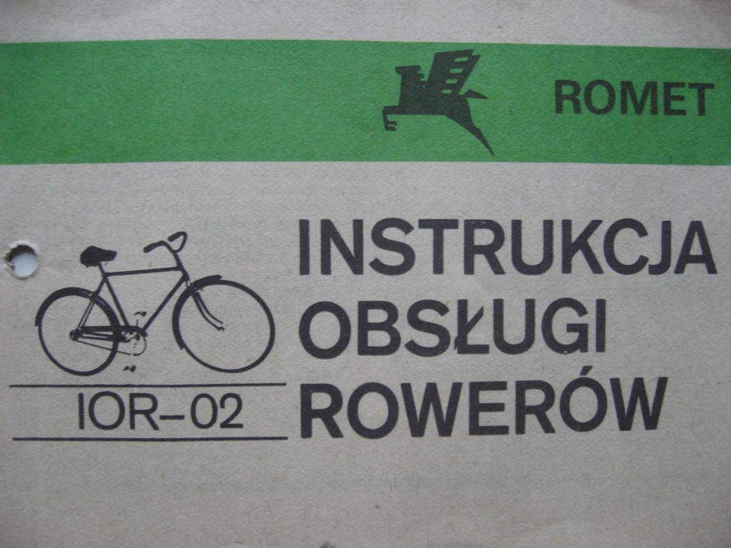 ROMET IOR-02 Rower Instrukcja Obsługi Rowerów