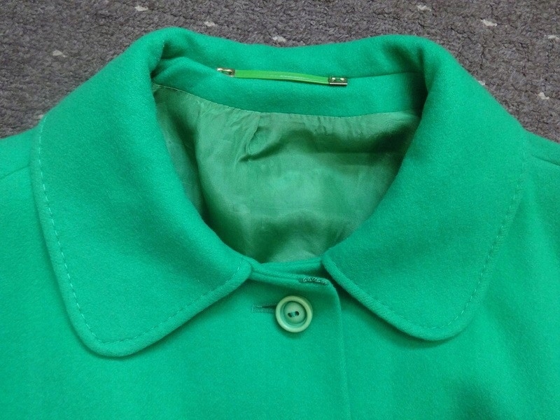 modell F+S wełna 40/42 XL kurtka płaszczyk zielony