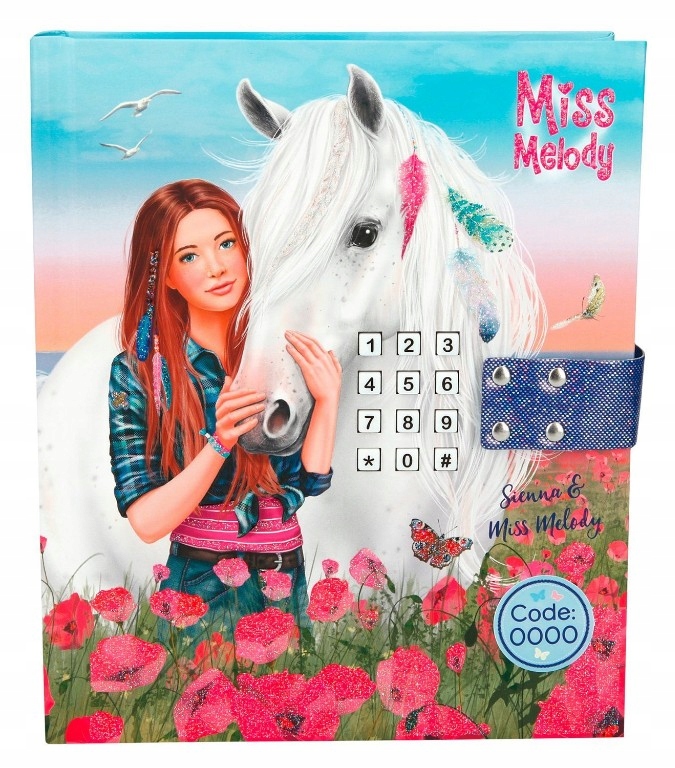 TOP MODEL 8785 Pamiętnik z kodem Miss Melody konie