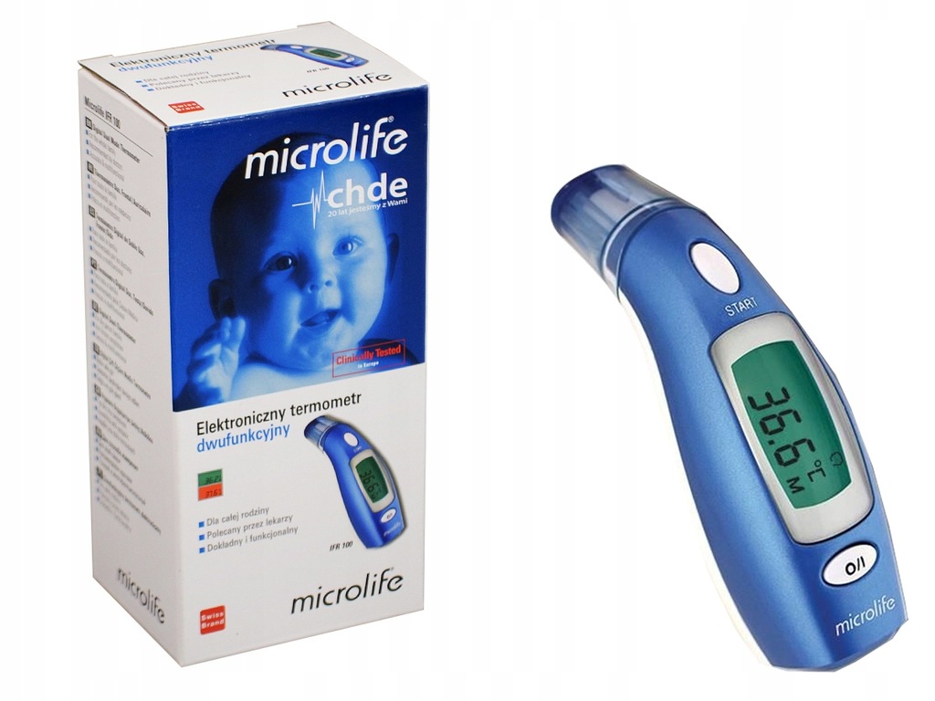 MICROLIFE TERMOMETR DOTYKOWY IFR100 DO UCHA CZOŁA