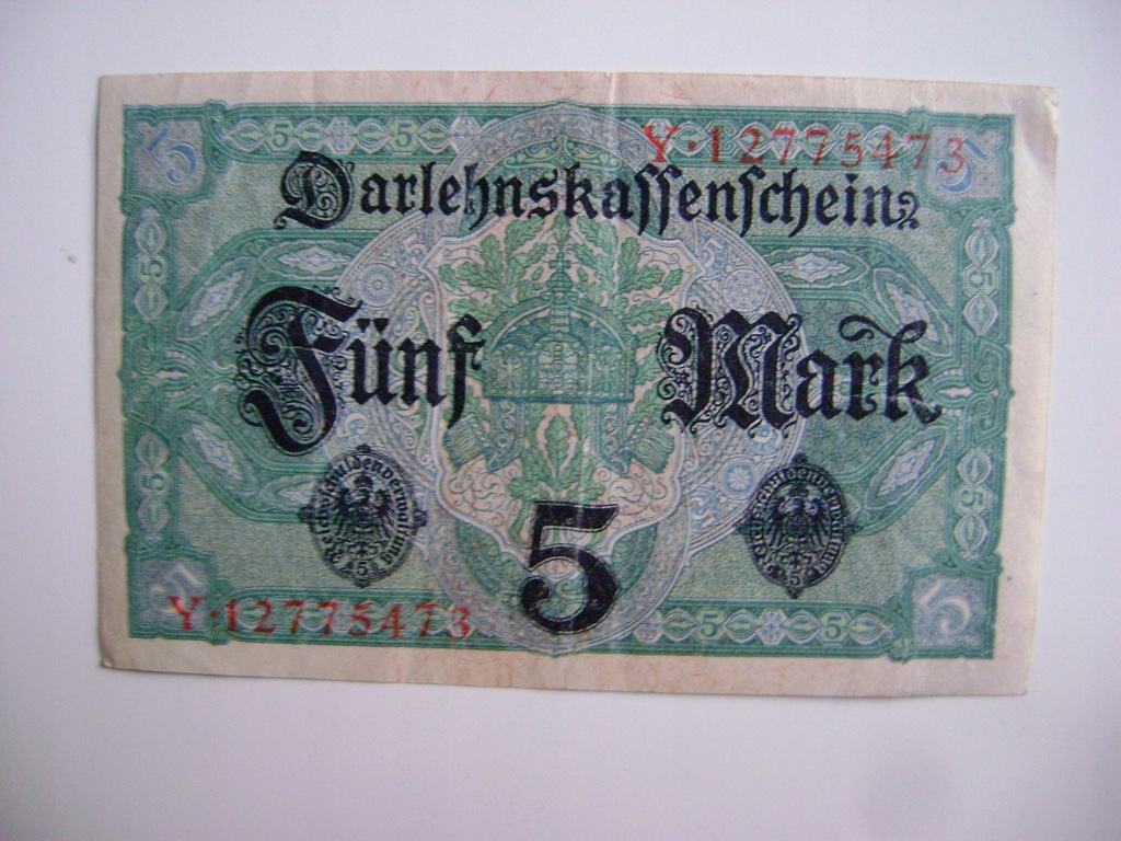 5 marek niemieckich 1917r.