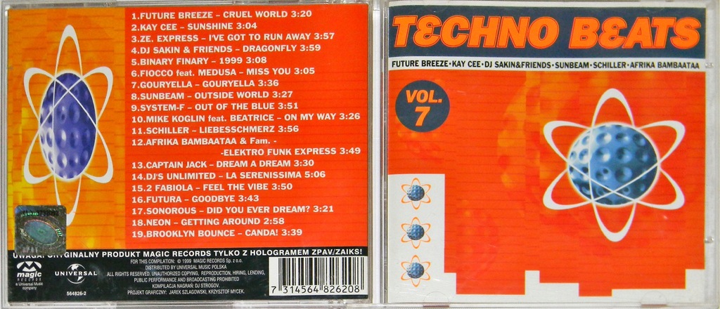 Techno Beats Vol. 7 1999 SKŁ. CD / Magic Records