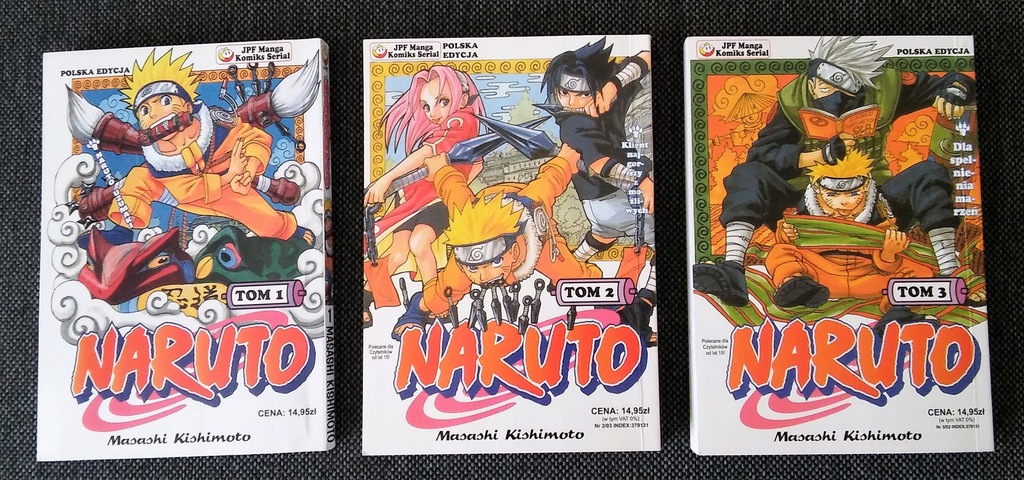 Naruto manga tom 1-3 PL jak nowa