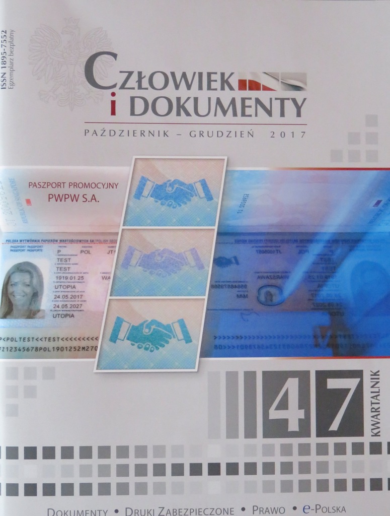 Człowiek i dokumenty 47/ 2017 Paszport testowy PWP