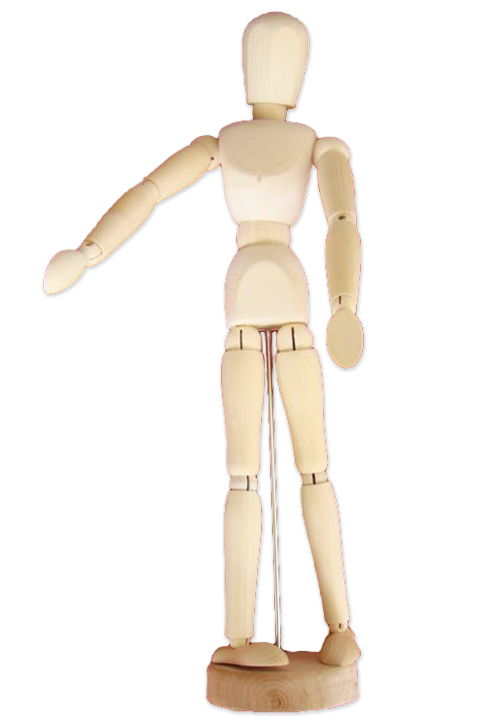 MANEKIN DREWNIANY MĘŻCZYZNA - 30 CM  MODEL*