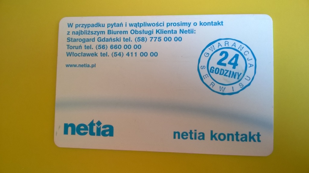 karta próbna 1N Netia