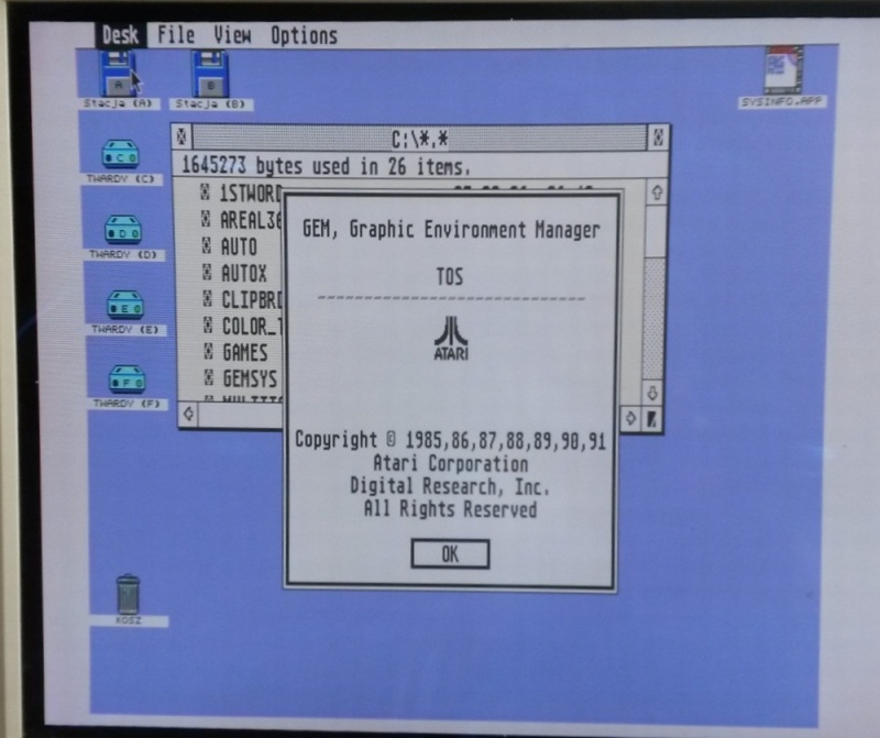 ATARI TT - TOS 3.06 EN/PL 4 Chip. Jedyny, Polecam - 7388270152 ...