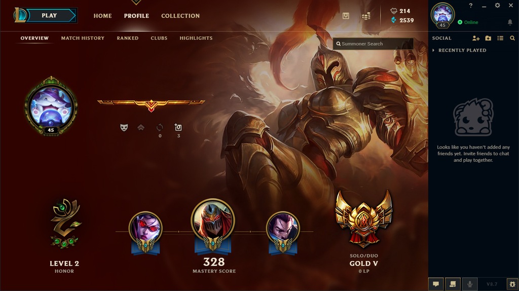 Konto League of Legends EUNE 45 lvl Gold V OKAZJA!