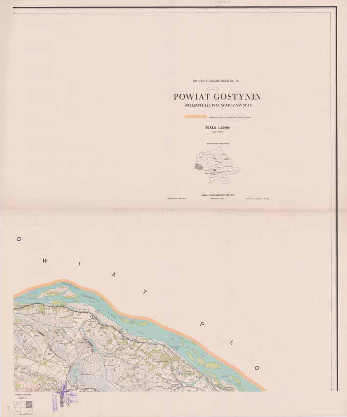 Mapa 1:25.000 powiat Gostynin woj. warszawskie