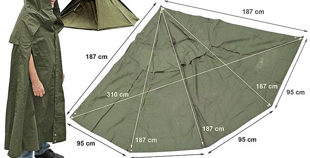 PAŁATKA WOJSKOWA PŁASZCZ PELERYNA PONCHO ORYG R 3