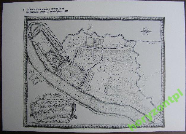 MALBORK PLAN MIASTA I ZAMKU 1656