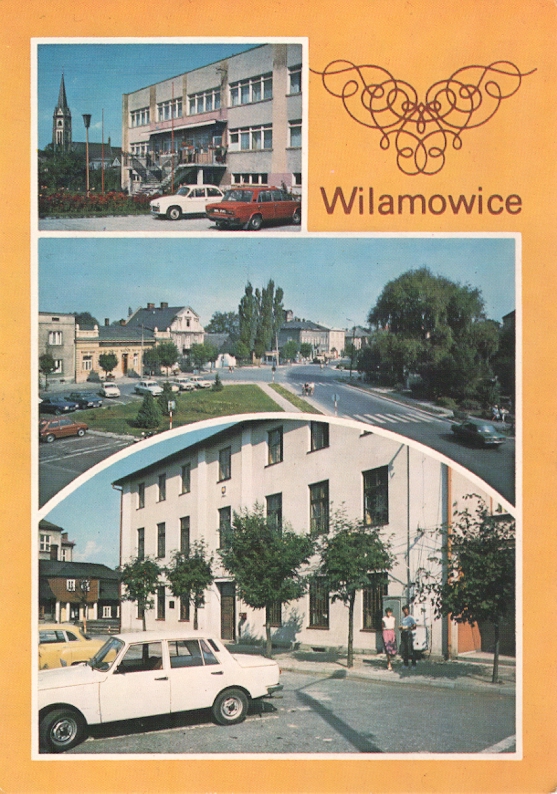 WILAMOWICE - KOŚCIÓŁ + OŚRODEK ZDROWIA - 1983R