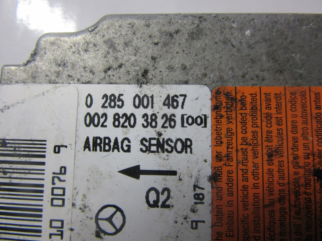 Mercedes W220 0028203826 moduł sensor airbag