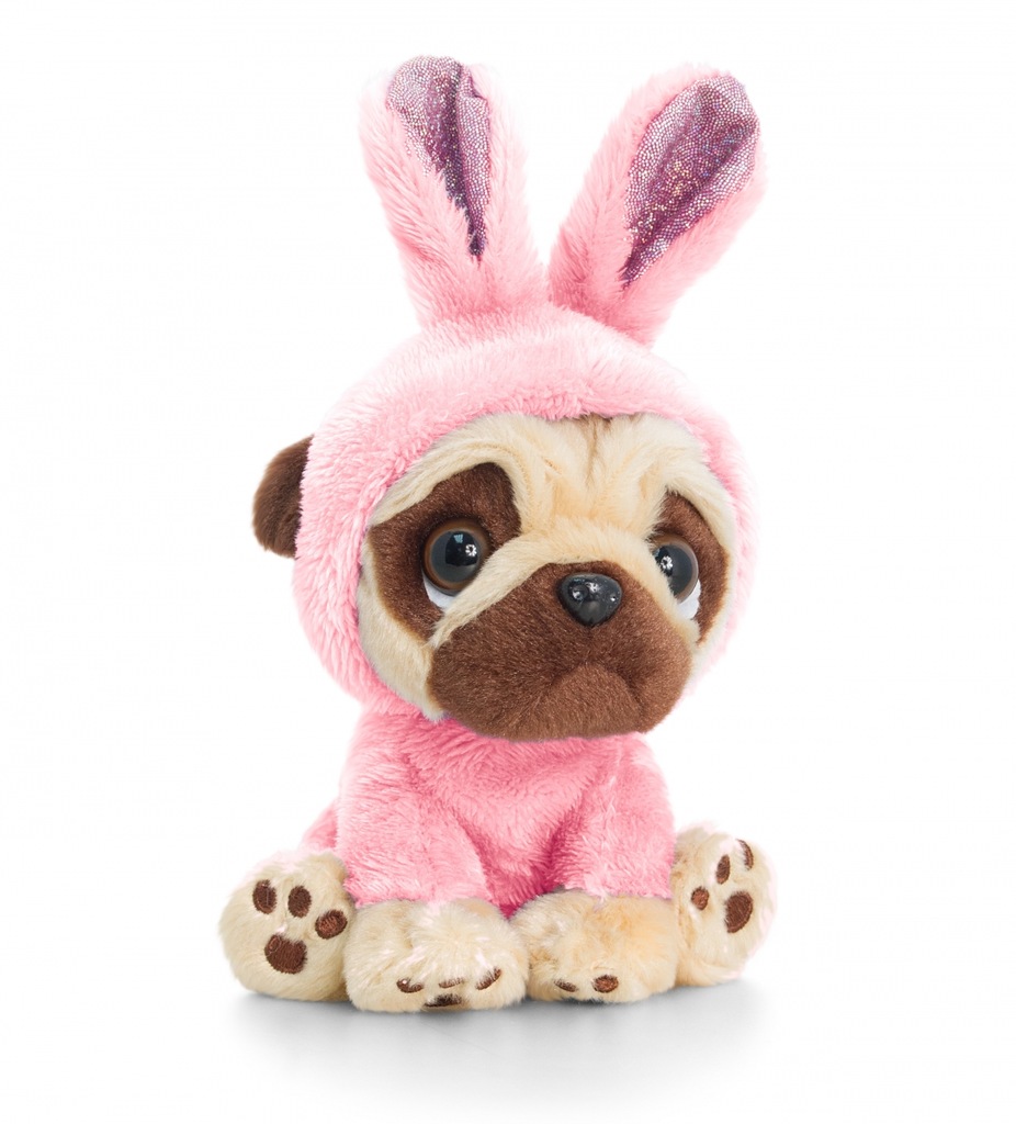 Maskotka Pluszak PIES PIESEK MOPS KRÓLIK 14cm