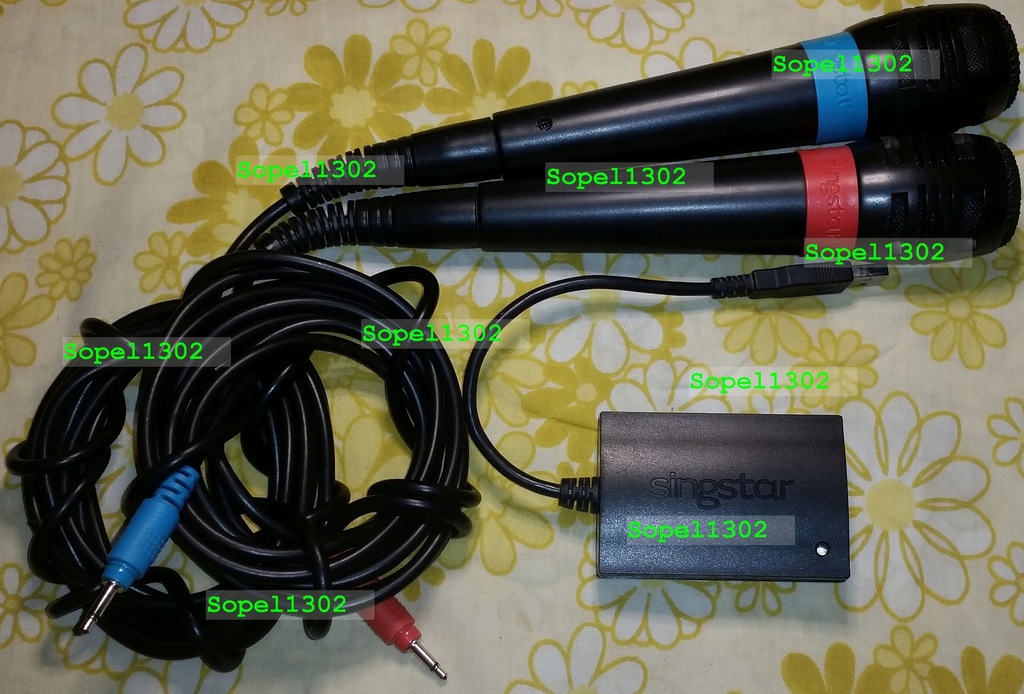 Mikrofony SingStar+konwerter USB do PlayStation 2