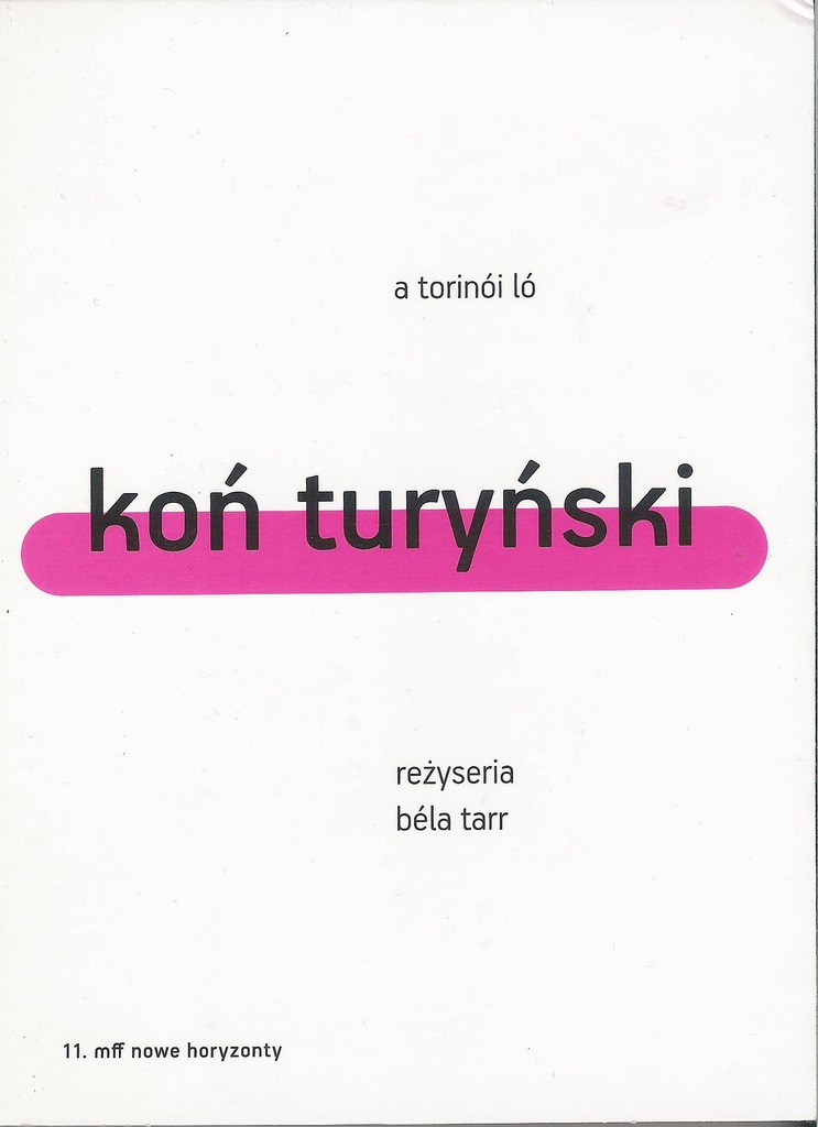 KOŃ TURYŃSKI Bela Tarr napisy PL UNIKAT