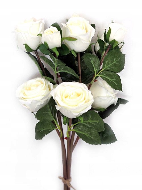Róża sztuczna bukiet sztucznych róż jak żywy 68cm